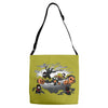 oblivious ninja trick or treat Adjustable Strap Totes