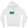 low battery introvert pun humor Zipper Hoodie