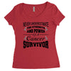 never underestimate the strength and power of a cancer survivor Women's Triblend Scoop T-shirt