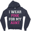 i wear pink for my aunt breast cancer Zipper Hoodie