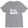 the dogfather italian greyhound white V-Neck Tee