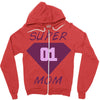 super mom 01 Zipper Hoodie