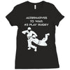alternatives to war play rugby Ladies Fitted T-Shirt