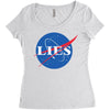 lies nasa logo Women's Triblend Scoop T-shirt