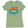 retro tv show unofficial art attack Ladies Fitted T-Shirt