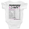 January Girl Facts Capricorn Baby Onesie