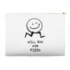 will run for pizza Accessory Pouches