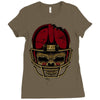 american football skull Ladies Fitted T-Shirt