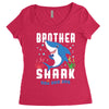brother shark doo doo doo family matching Women's Triblend Scoop T-shirt