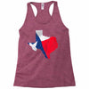 Eroded Texas Map With Flag Racerback Tank