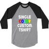 single color custom t shirt 3/4 Sleeve Shirt