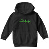 morning coffee heatbeat ekg Youth Hoodie