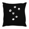 soot sprites  ghibli catbus totoro ponyo tee neighbour anime miyazaki Throw Pillow