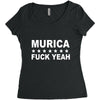 murica Women's Triblend Scoop T-shirt