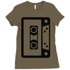 retro cassette Ladies Fitted T-Shirt