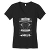 Never Underestimate the Strength of a Brain Tumor Warrior Being Strong Women's V-Neck T-Shirt