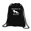 smashed on buxton Drawstring Bags