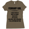 Super February Girl Ladies Fitted T-Shirt