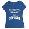 never underestimate the strength and power of a cancer survivor Women's Triblend Scoop T-shirt