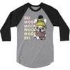 ski mood french bulldog 3/4 Sleeve Shirt