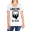 losing is fun! Ladies Curvy T-Shirt