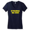 ozymandias was right Women's V-Neck T-Shirt