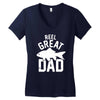 reel great dad Women's V-Neck T-Shirt