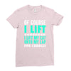 cat cats lift lifting fitness Ladies Fitted T-Shirt