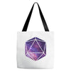 d20 galaxy Tote Bags