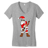 rock star santa claus father christmas Women's V-Neck T-Shirt