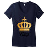 king Women's V-Neck T-Shirt