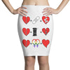 ls lesbian full heart Pencil Skirts
