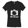 oh snap camera Women's V-Neck T-Shirt