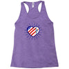 heart us flag 4th july fredom america usa Racerback Tank