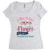 A March Girl Like A Flowers Women's Triblend Scoop T-shirt