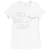prick with a fork Ladies Fitted T-Shirt