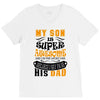 Son Is Super and I Am The Lucky One Because I Get To Be His Dad V-Neck Tee