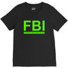mens fbi print casual slim V-Neck Tee