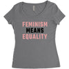 Feminism Means Equality Women's Triblend Scoop T-shirt