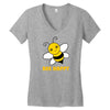 bee happy Women's V-Neck T-Shirt