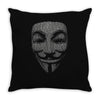 v for vendetta mask guy fawkes cool girls womens cotton t shirt dw01 Throw Pillow