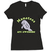 manatees are awesome Ladies Fitted T-Shirt