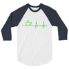 morning coffee heatbeat ekg 3/4 Sleeve Shirt