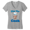 kiss the cook Women's V-Neck T-Shirt