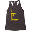 it was all a dream Racerback Tank