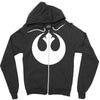 rebel alliance sticker vinyl decal star wars   car window wall decor Zipper Hoodie