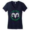 randy  the ram  robinson (2) Women's V-Neck T-Shirt
