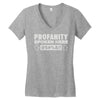 profanity spoken here Women's V-Neck T-Shirt
