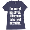 sorry for being right funny joke Ladies Fitted T-Shirt