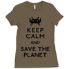 save the planet Ladies Fitted T-Shirt